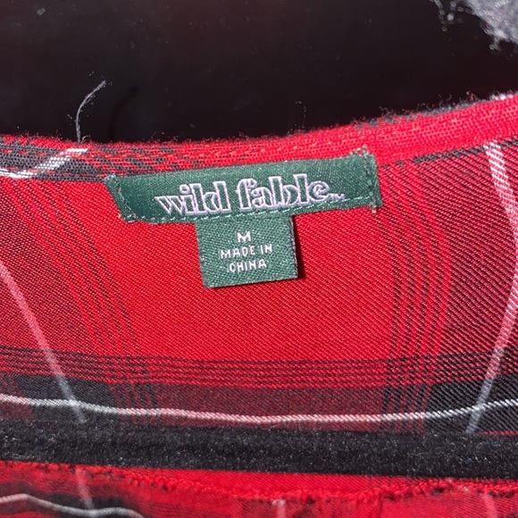 ♥️Wild Fable Belle Sleeve Plaid Crop Top - Picture 12 of 12